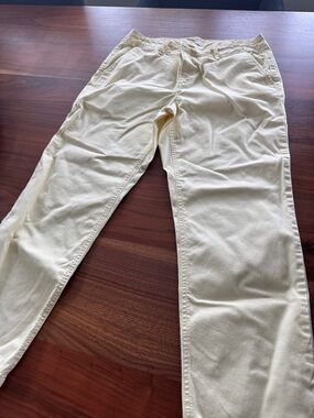 LOFT Cropped Ankle Pants in Butter Yellow